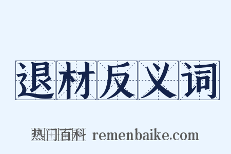 退材反义词是什么意思的图片